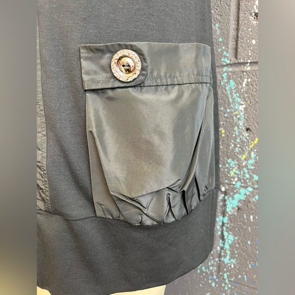 LA-EL COUTURE BLACK QUILTED VEST DRESS - Picture 4 of 16